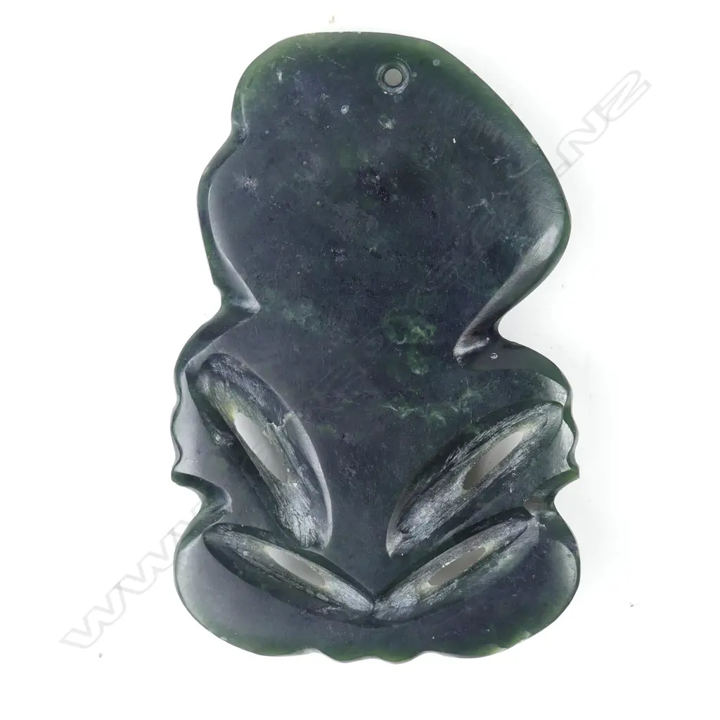 A c.1900 Maori pounamu hei tiki Image 1++