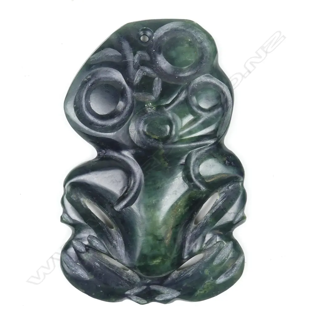 A c.1900 Maori pounamu hei tiki Image 1++