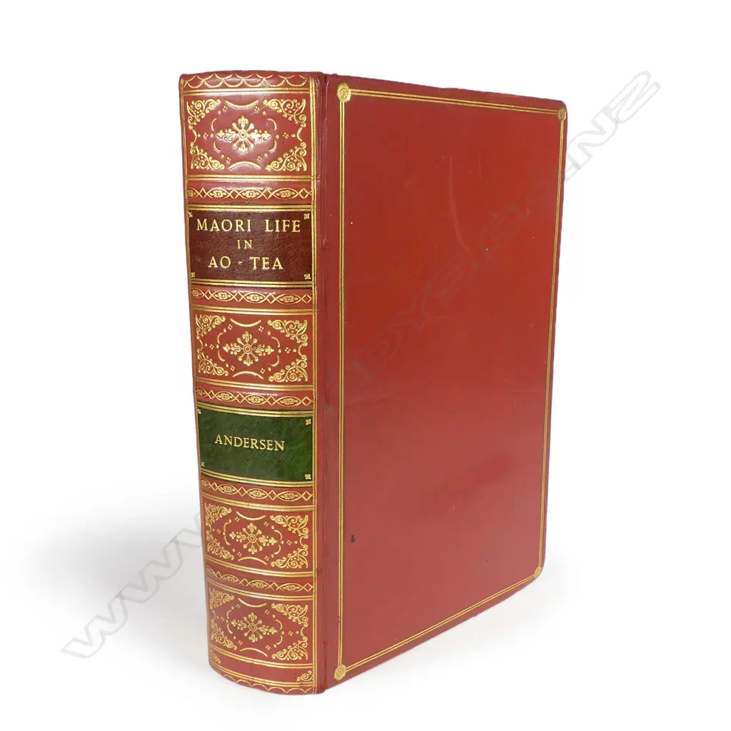 A superb rebinding of 'Maori Life In Ao-Tea' by Johannes C. Anderson Image 1++