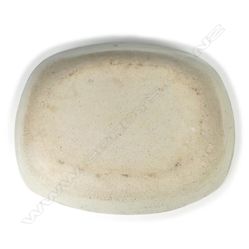 A Len Castle large dish collaboratively painted with an abstract design Image 1++