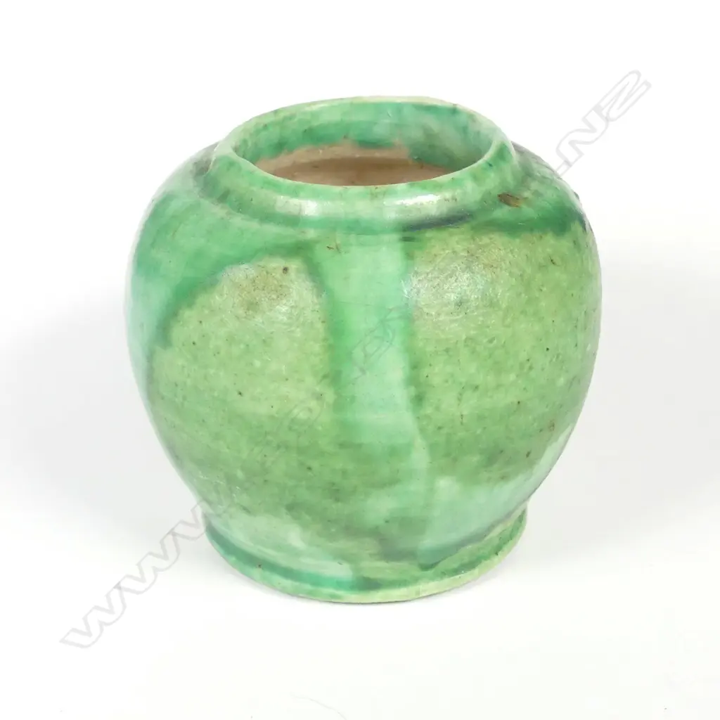 Jova Rancich miniature green glaze vase Image 1++