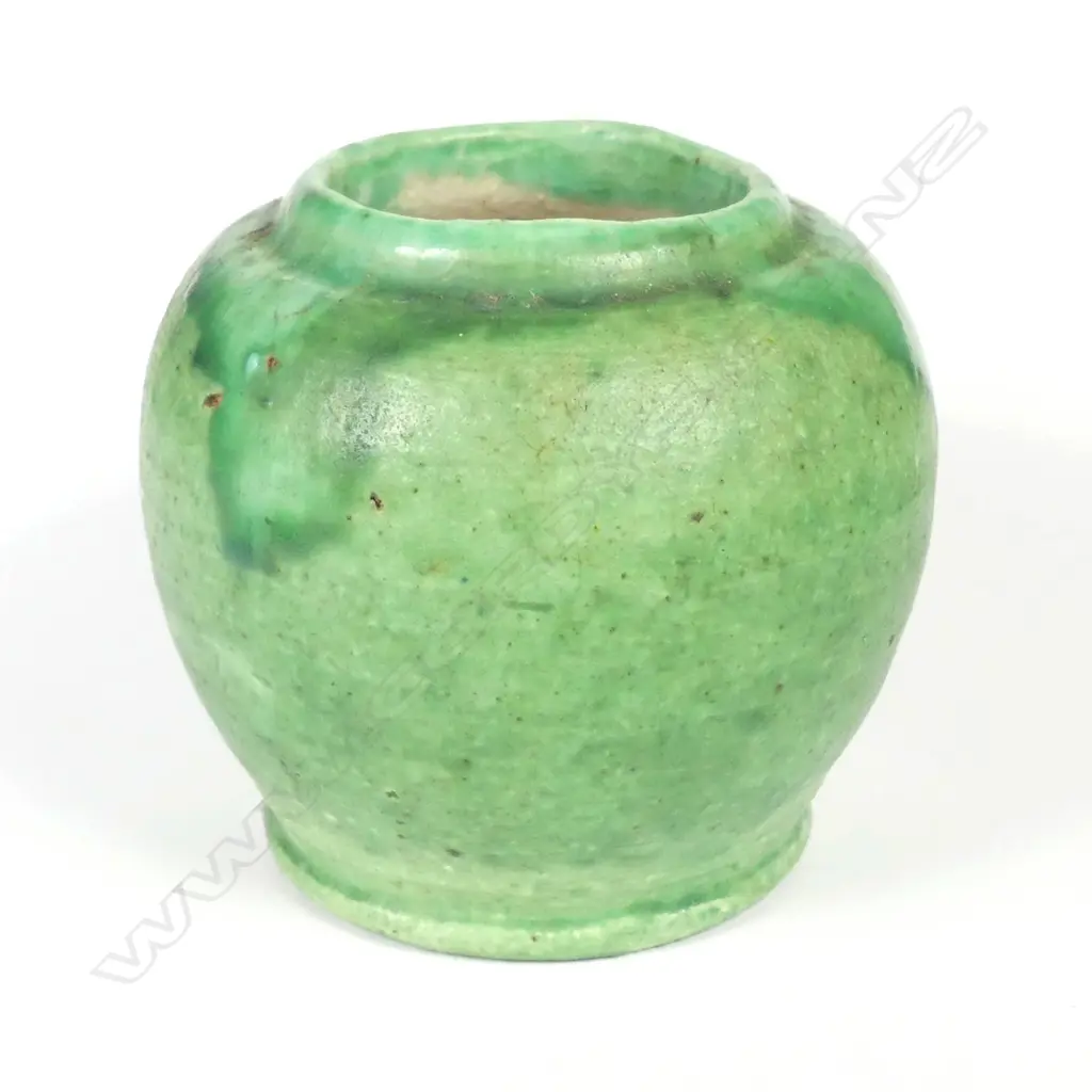 Jova Rancich miniature green glaze vase Image 1++