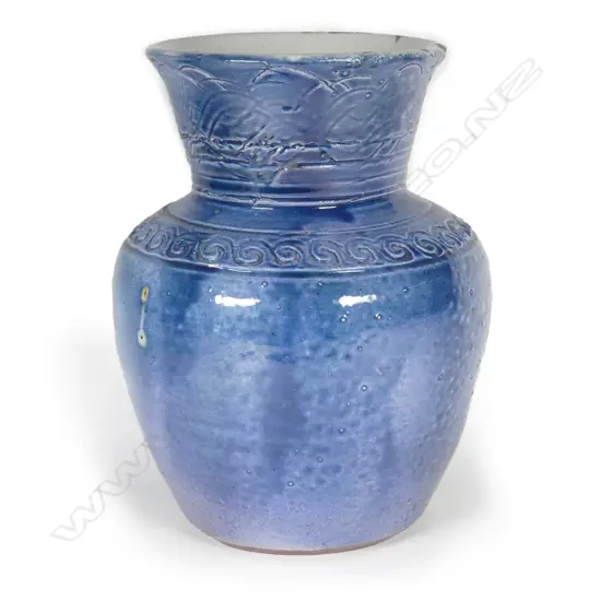 A Fulford Pottery (Te Mata Hawkes Bay) blue glazed vase