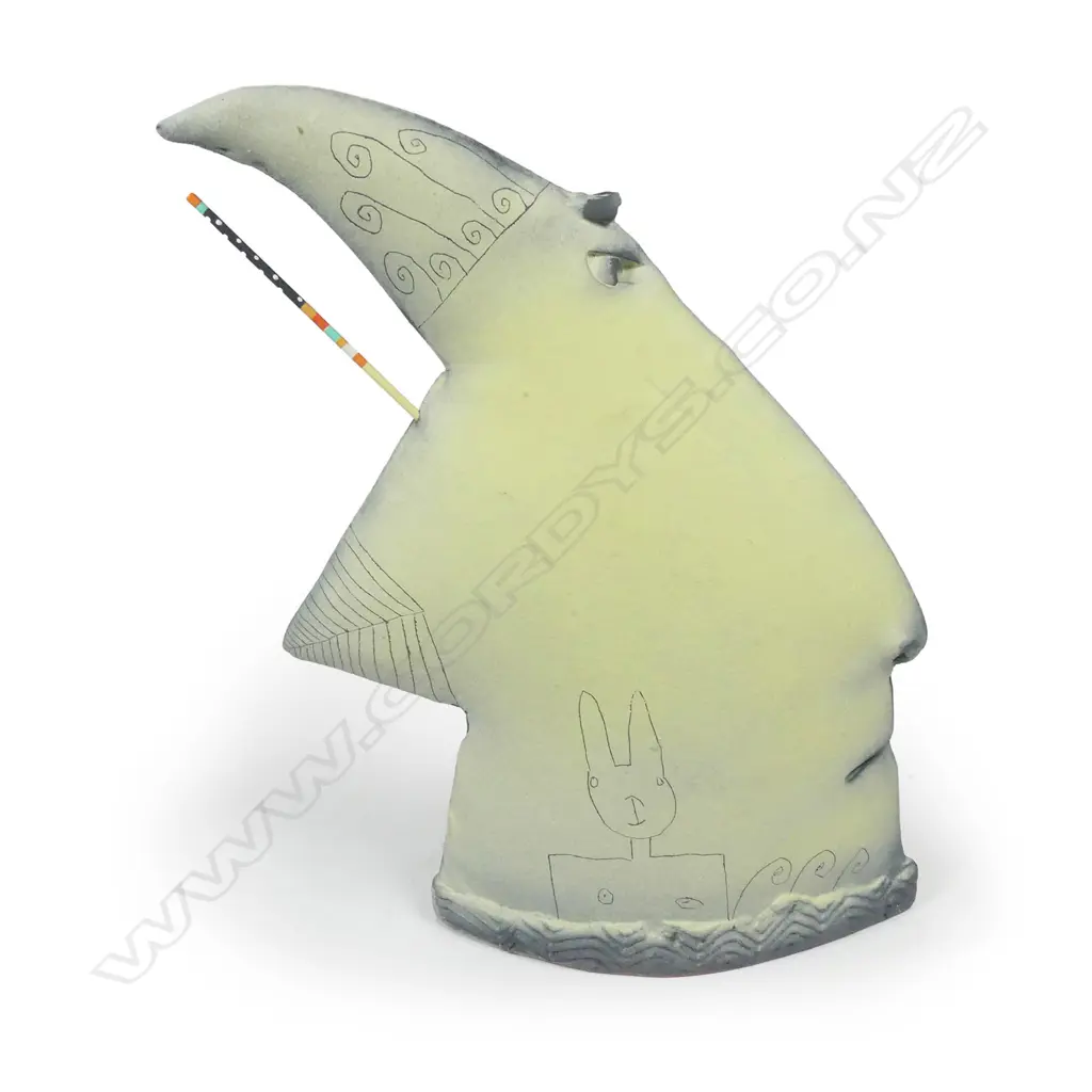 A Steve Fullmer pottery sculptural head 'Reef Head' from the Tomahawk Series Image 1++