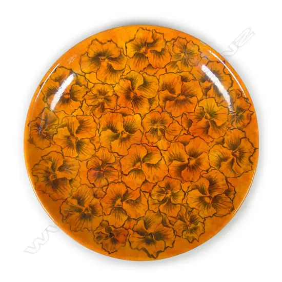 A unique Aquila Pottery large charger by Ana Burt