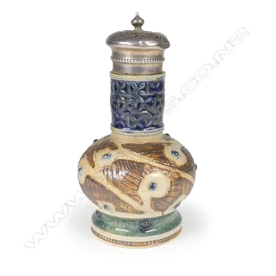 A Victorian Martin Brothers pepper pot