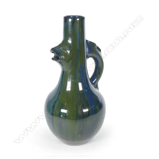 A late Victorian Elton studio art pottery fish jug