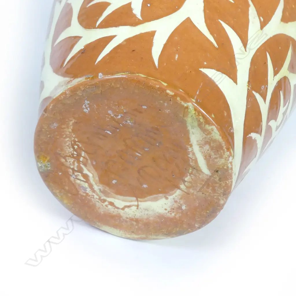 A large Branham Barum British studio pottery lizard vase Image 1++