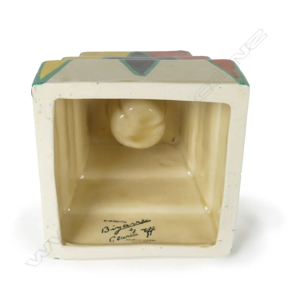 A Clarice Cliff ‘Bizarre’ candle stand Image 1++