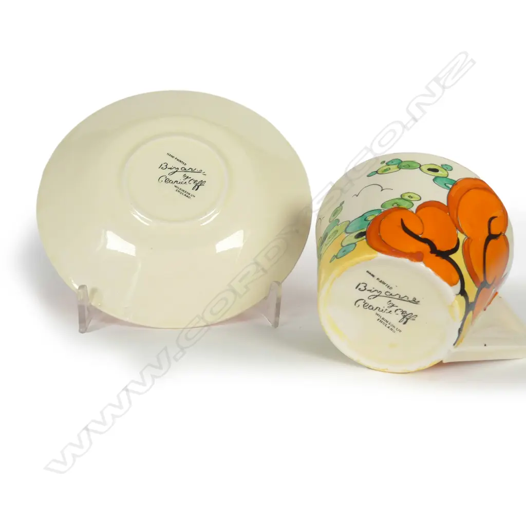 A Clarice Cliff 'Erin' cup and saucer Image 1++