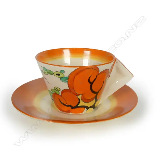 A Clarice Cliff 'Erin' cup and saucer