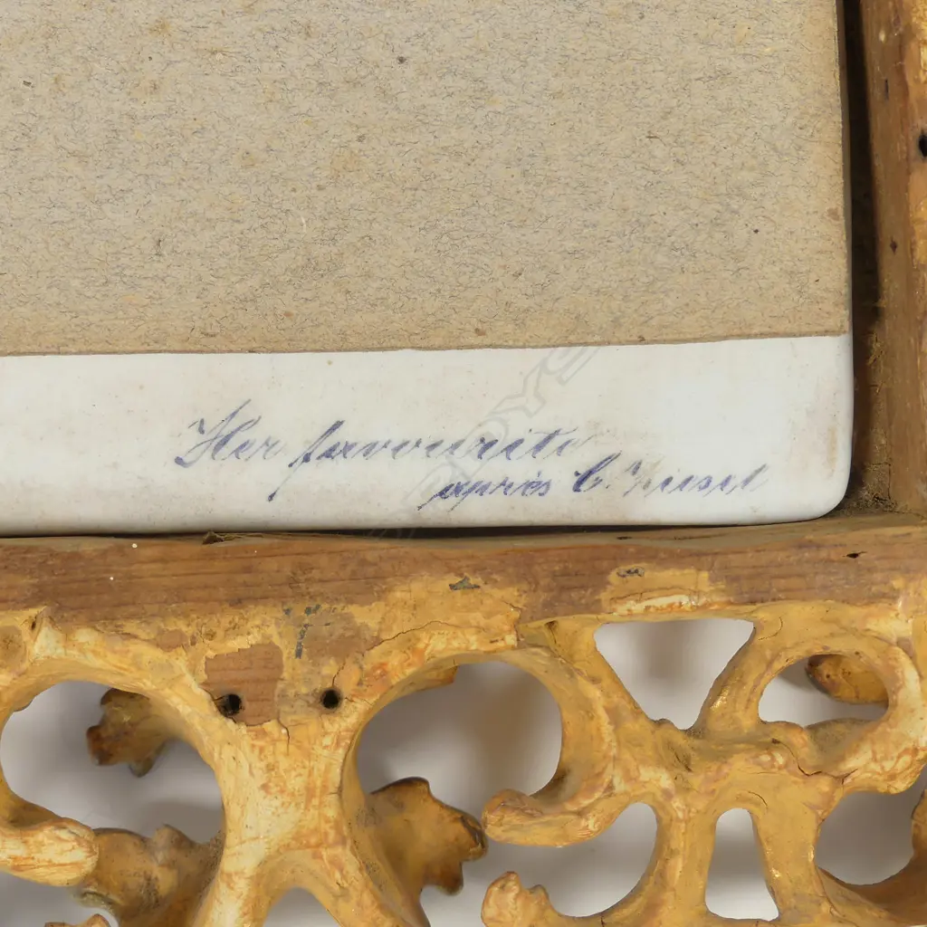 An attributed KPM plaque 'Her Favourite' Image 1++