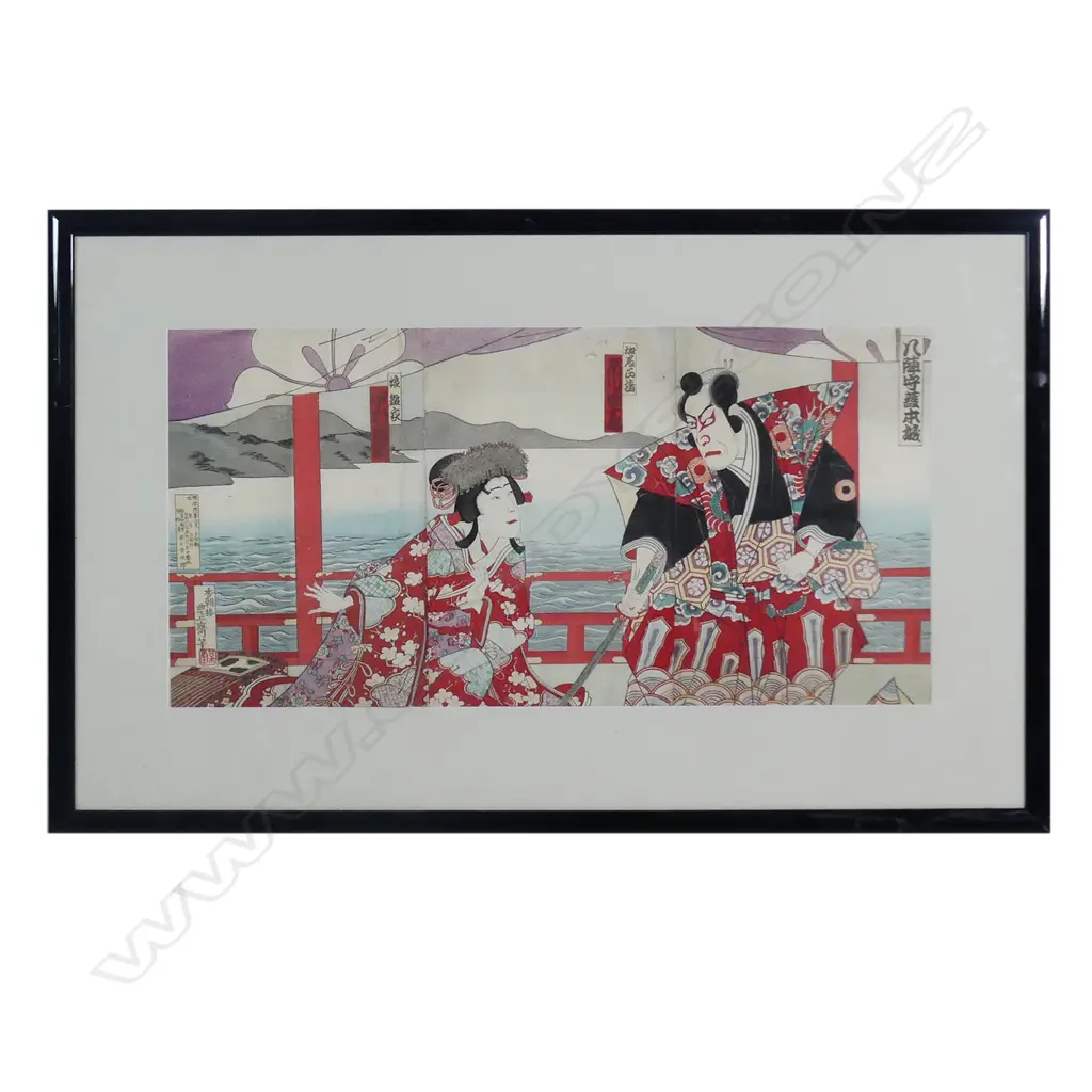 A late 19thC Japanese ukiyo-e woodblock Image 1++