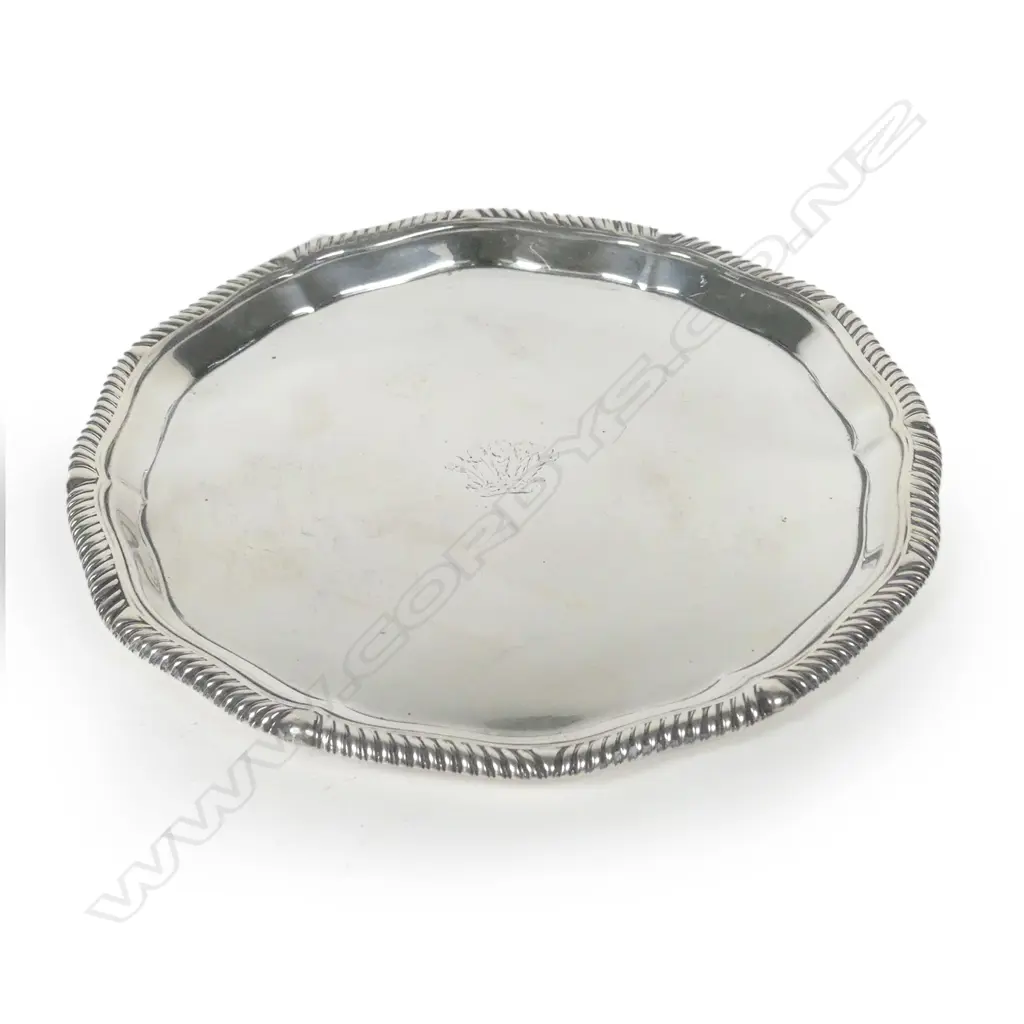 A Victorian silver waiter Image 1++