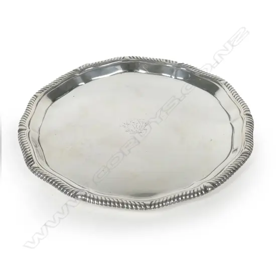 A Victorian silver waiter