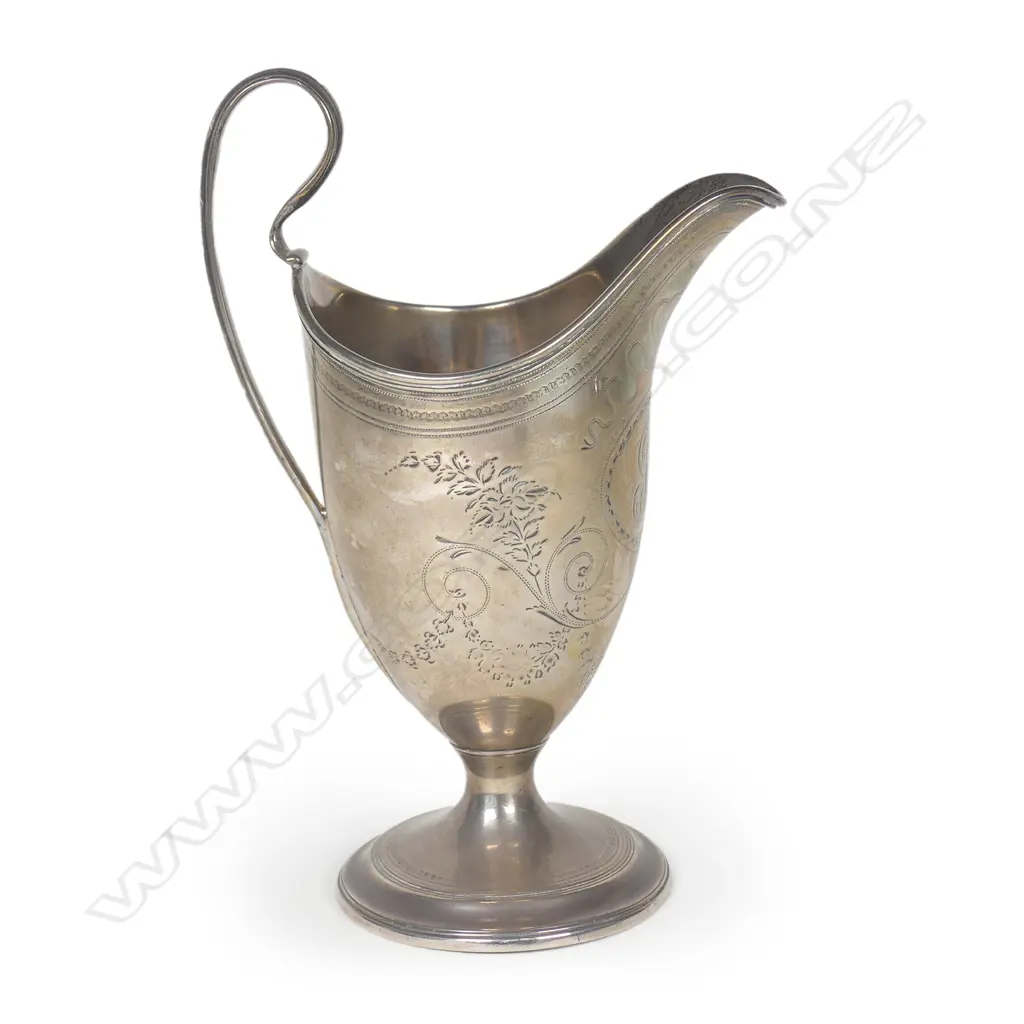 A George III silver pedestal cream jug Image 1++