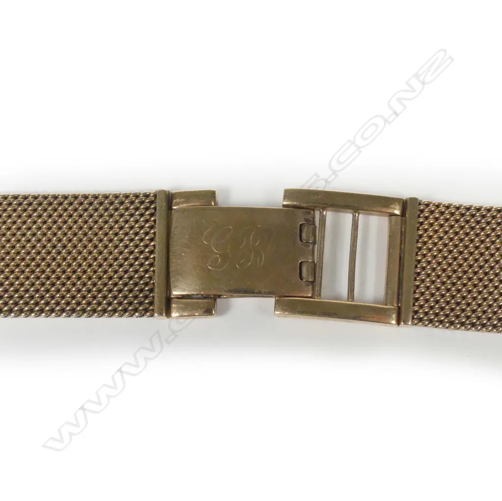 A vintage 9ct yellow gold watch bracelet Image 1++