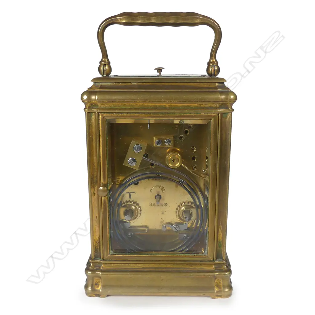 A quality 19thC French repeater carriage clock Image 1++