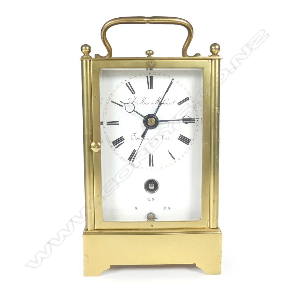 A rare 19thC Franche-Comte carriage clock by 'Jn Marc Michoudet' Image 1++