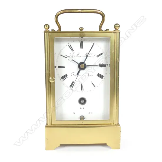 A rare 19thC Franche-Comte carriage clock by 'Jn Marc Michoudet'