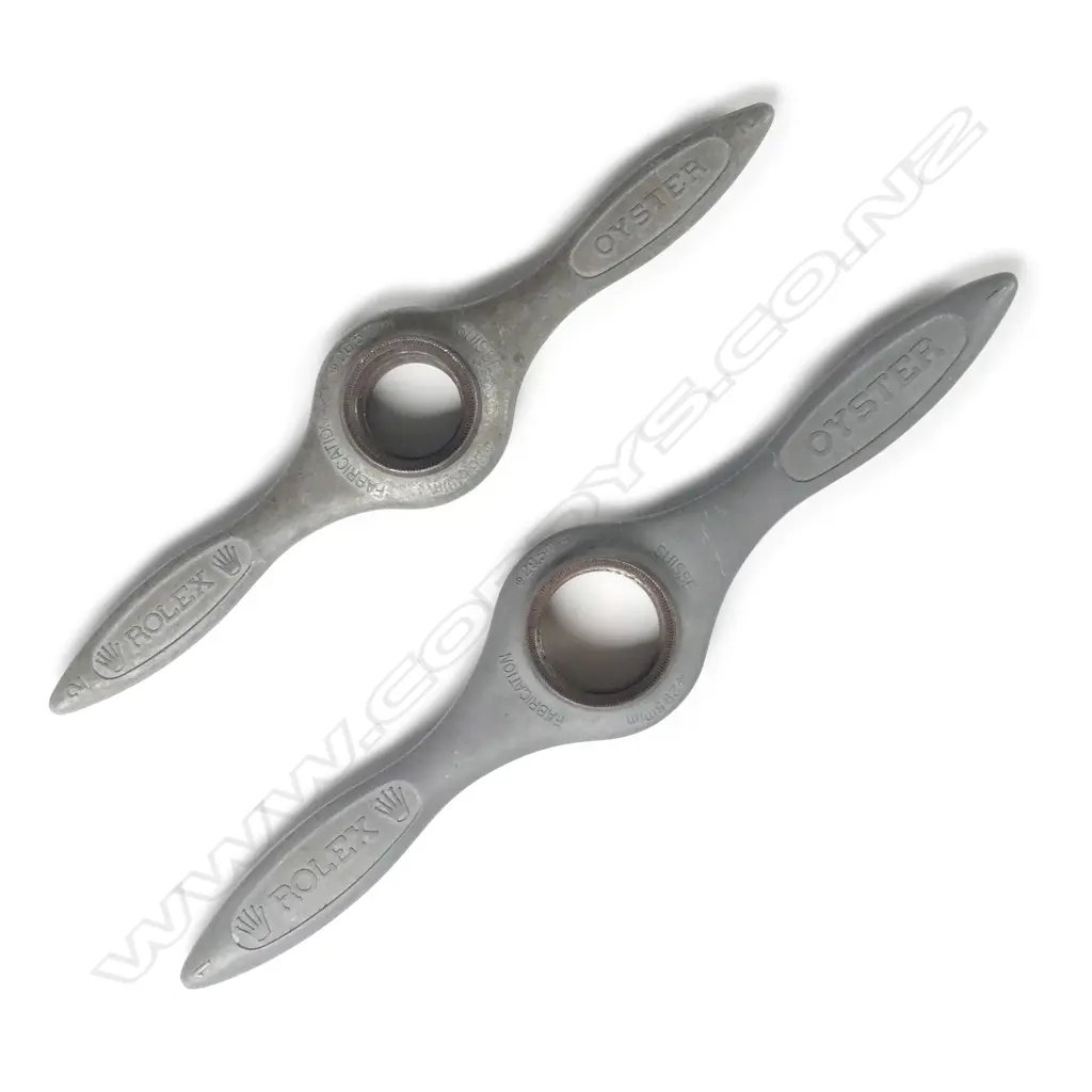 Two Rolex branded 'propeller' shape case spanners Image 1++