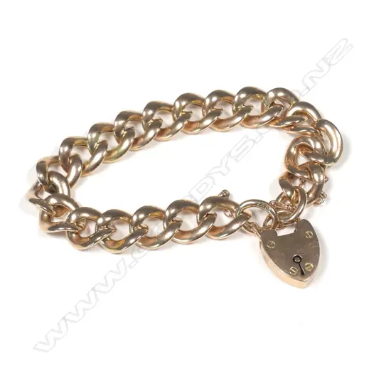 A late Victorian 9ct rose gold curb link bracelet