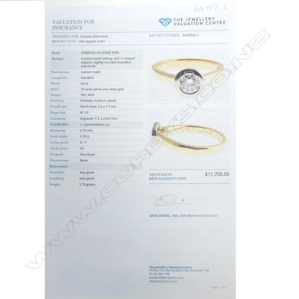 An 18ct gold and diamond solitaire ring Image 1++
