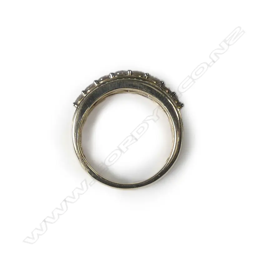 A 10ct gold and diamond dress ring Image 1++