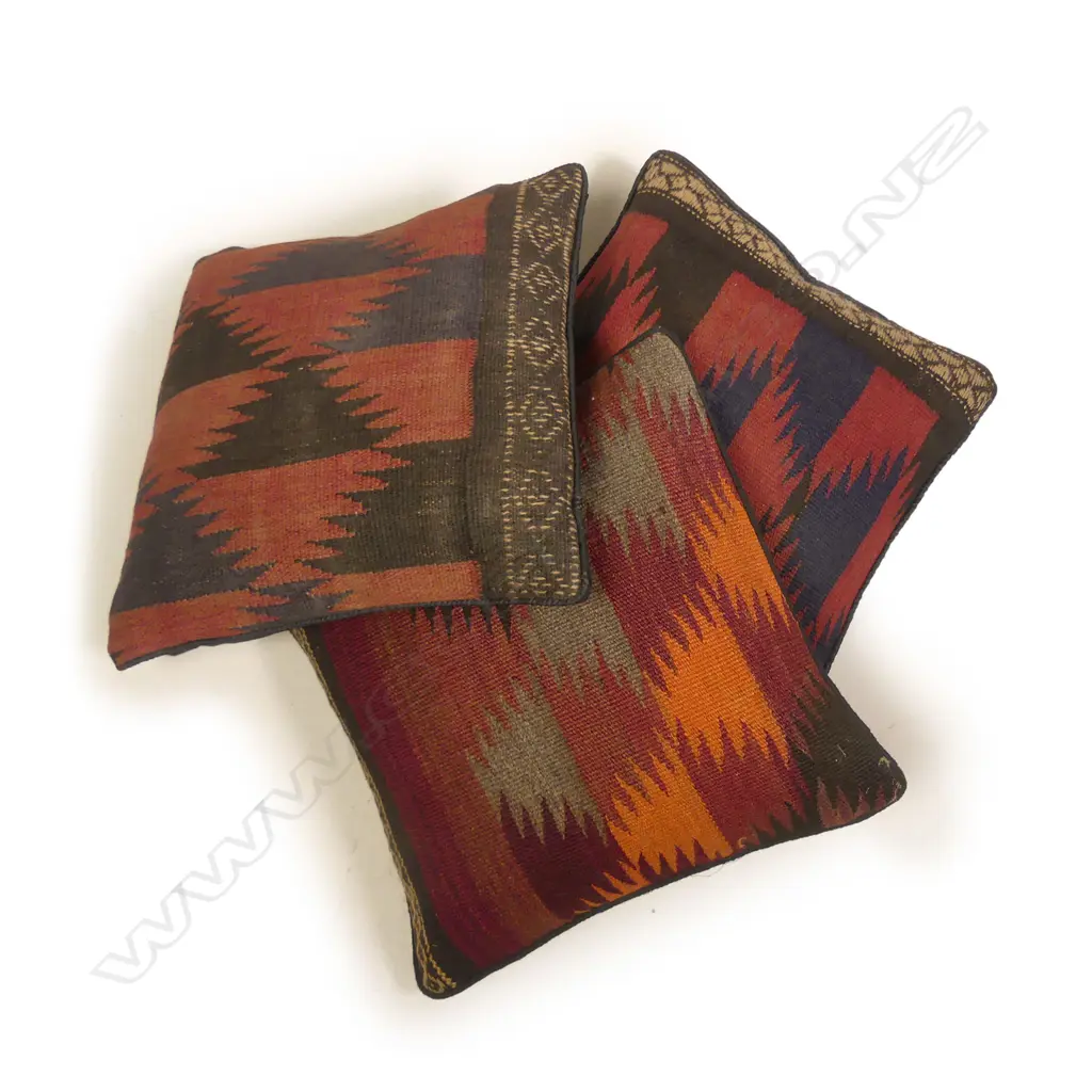 Three kilim faced scatter cushions Image 1++
