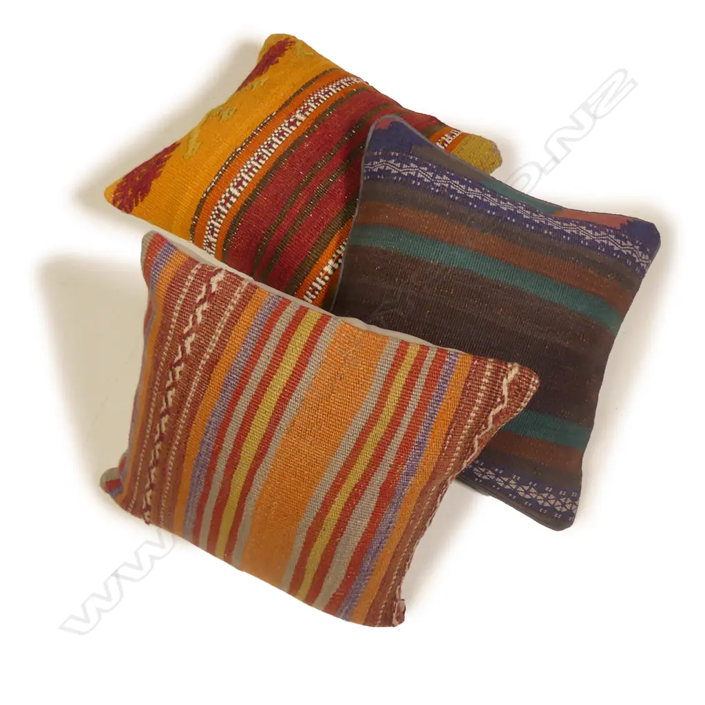 Three kilim face scatter cushions Image 1++