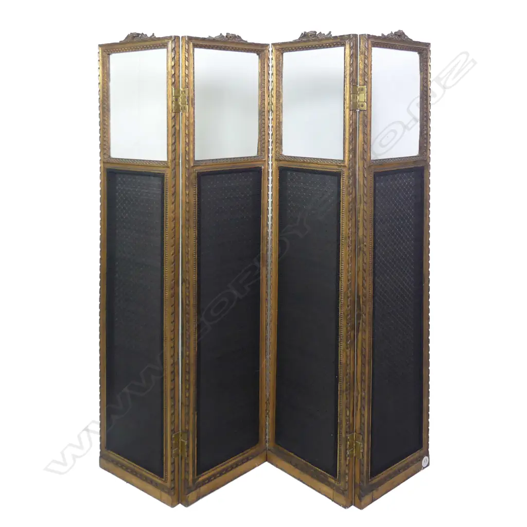 A French four-fold bedroom screen Image 1++
