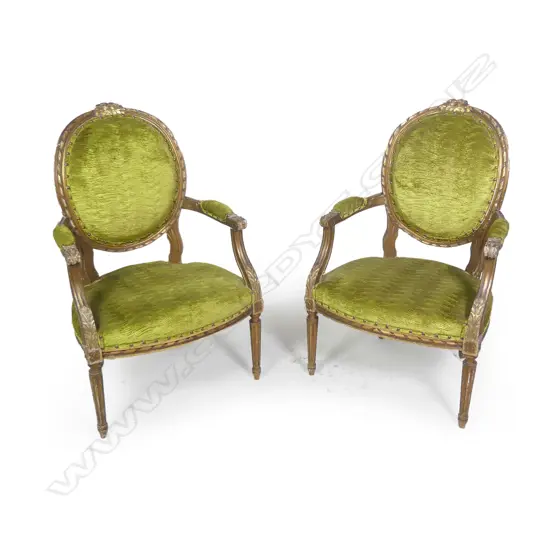 A pair of French fauteuils