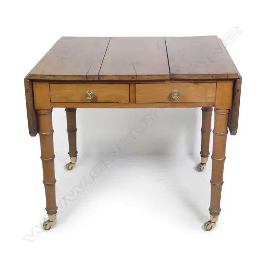 A French fruitwood small dropside table