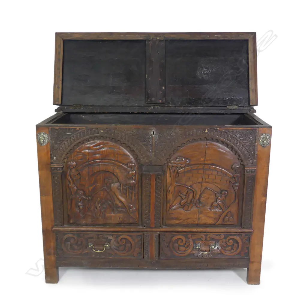 Part 18thC mule chest Image 1++