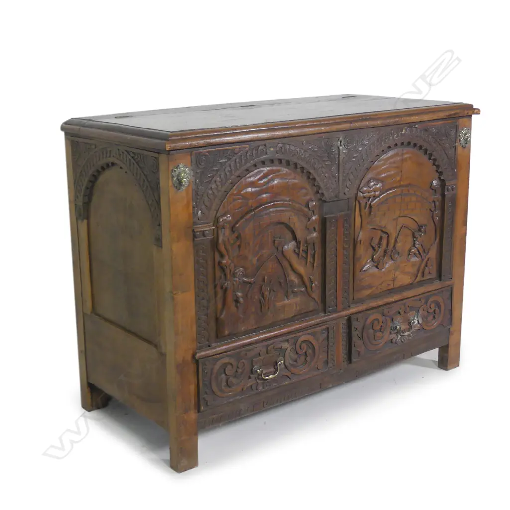 Part 18thC mule chest Image 1++