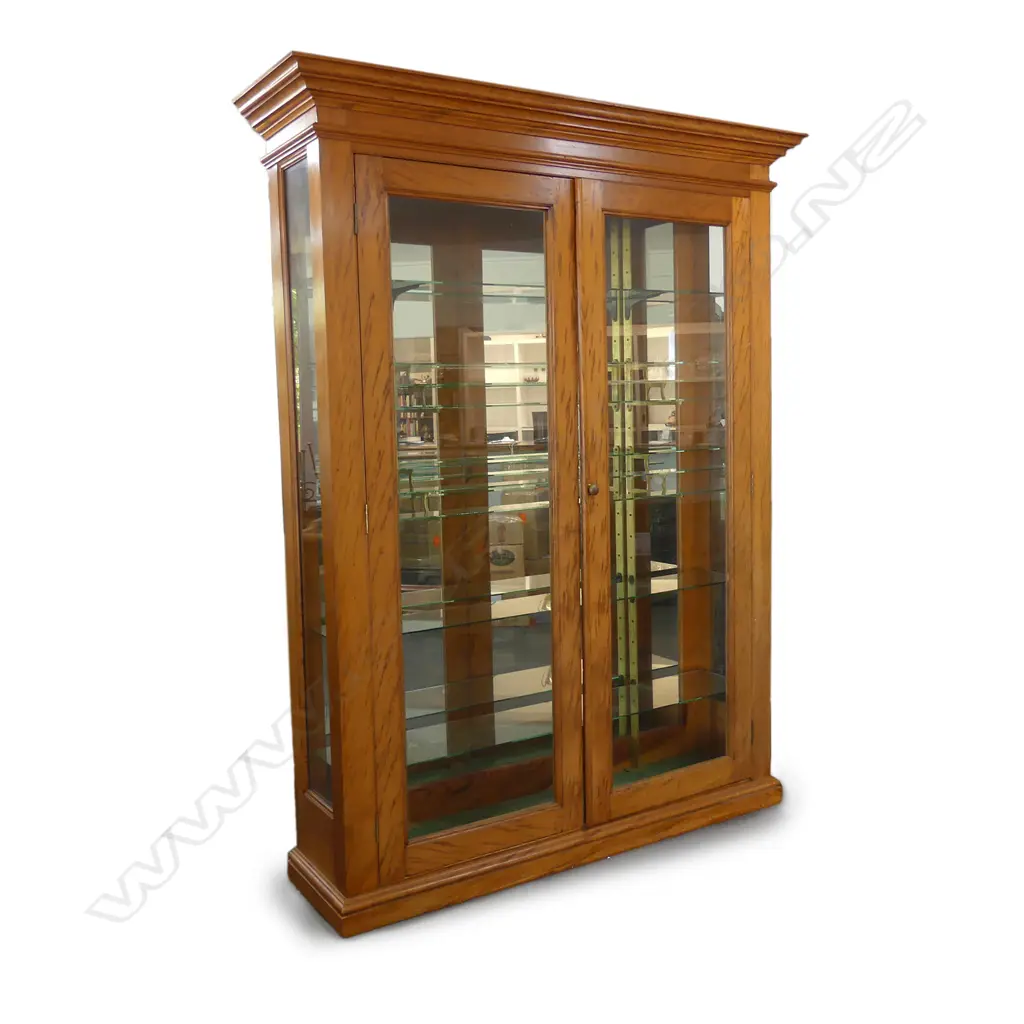 A colonial burr kauri display cabinet Image 1++