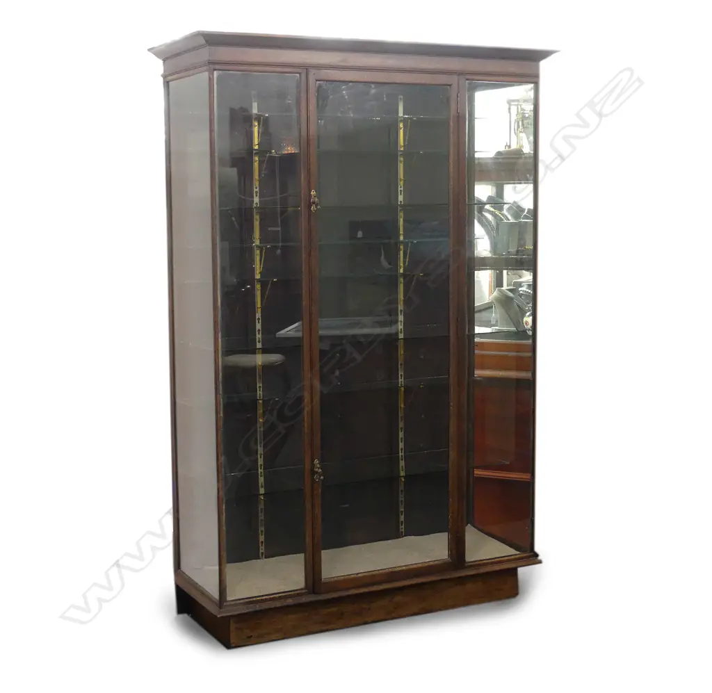 A vintage oak display cabinet Image 1++