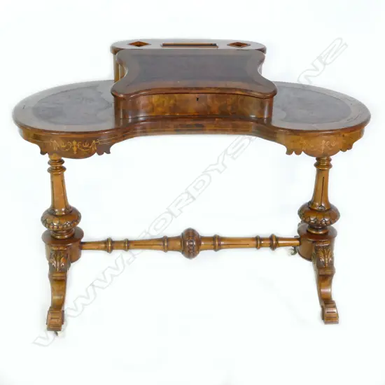 A Victorian burr walnut lady's writing desk