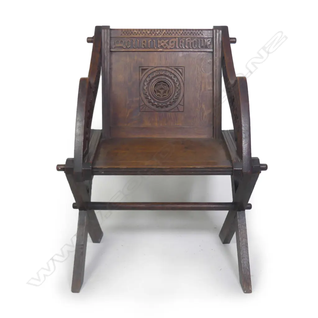 A Victorian oak Glastonbury chair Image 1++