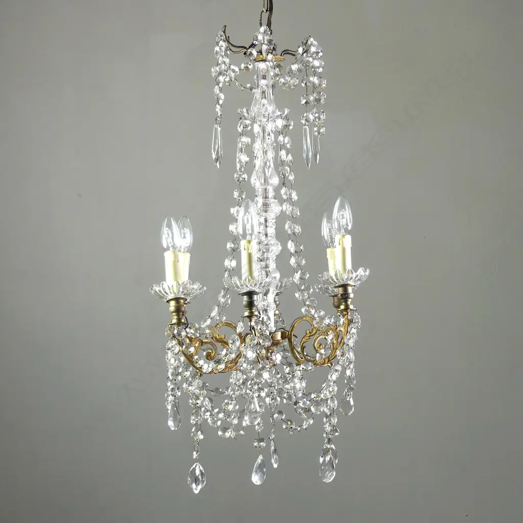 A vintage French crystal chandelier Image 1++