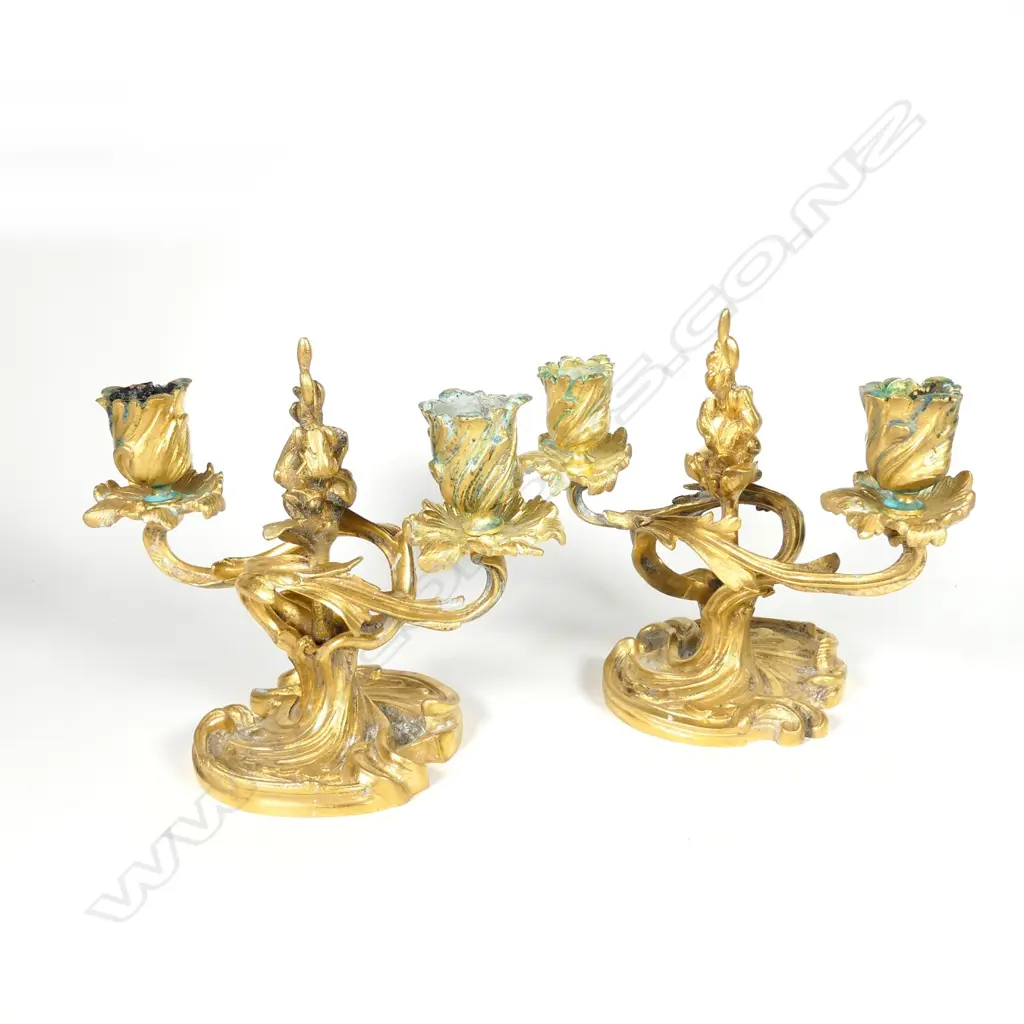 A pair of rococo ormolu candelabra Image 1++
