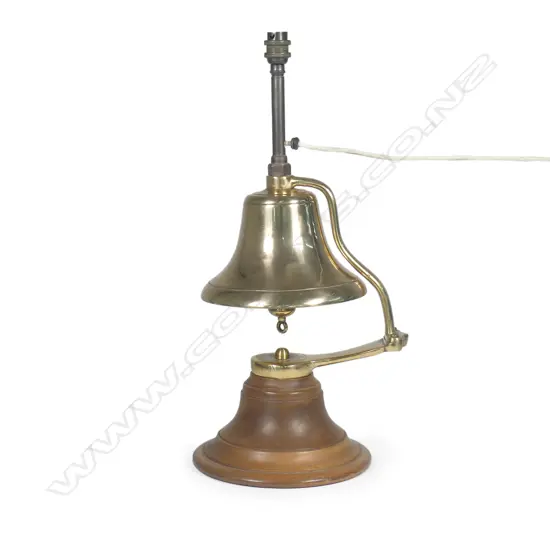 An antique brass ship's bell