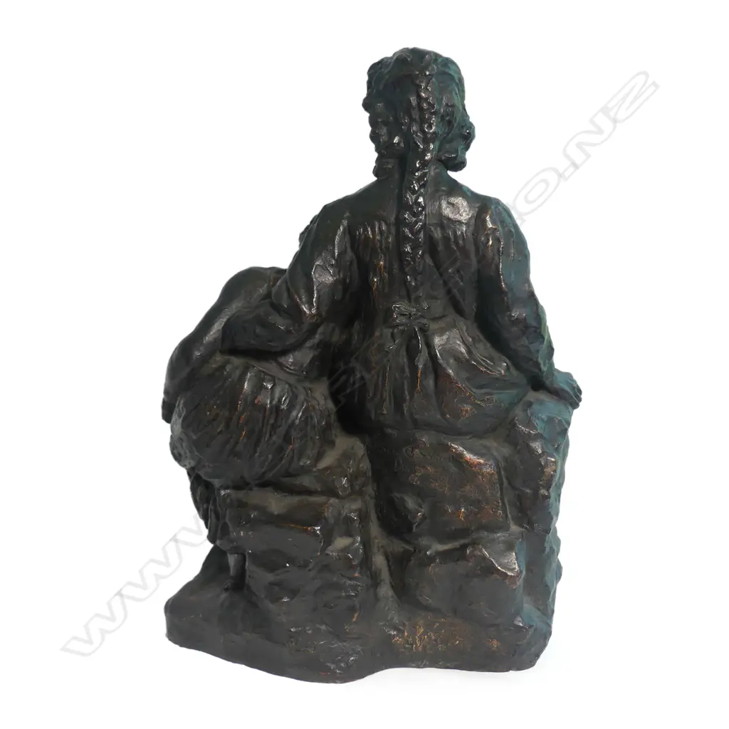 A large bronze figure group by Sara G. Wright (American) Image 1++