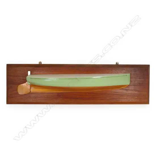 A vintage kauri half model L-Class mullet boat