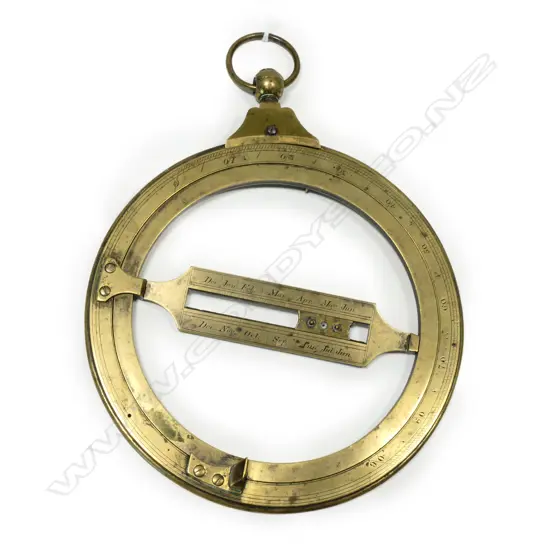 An 18thC brass 6-inch universal equinoctial ring dial [sundial]