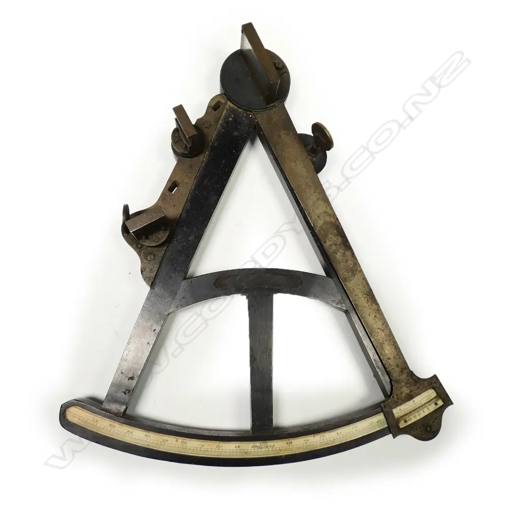 12-inch radius ebony frame and limb octant by Spencer Browning & Rust Image 1++