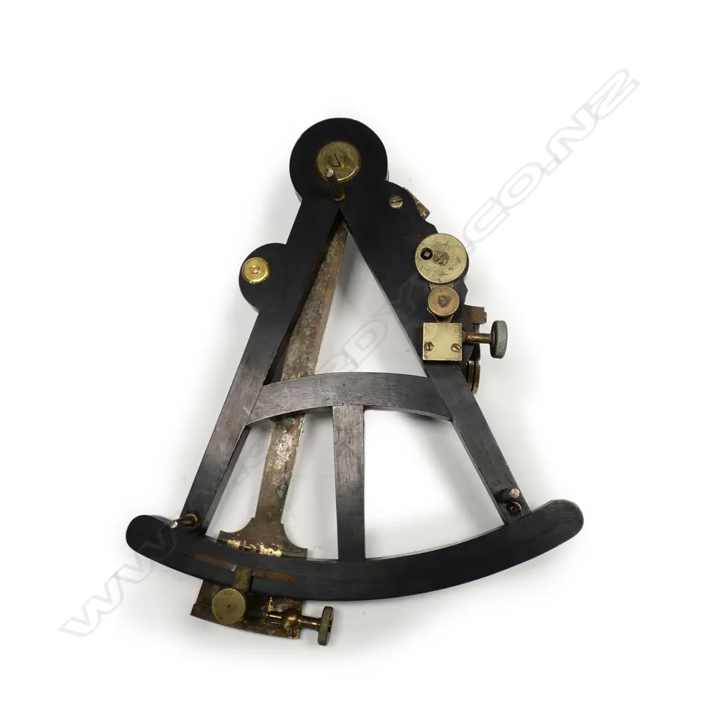 9-inch radius ebony frame and limb octant Image 1++