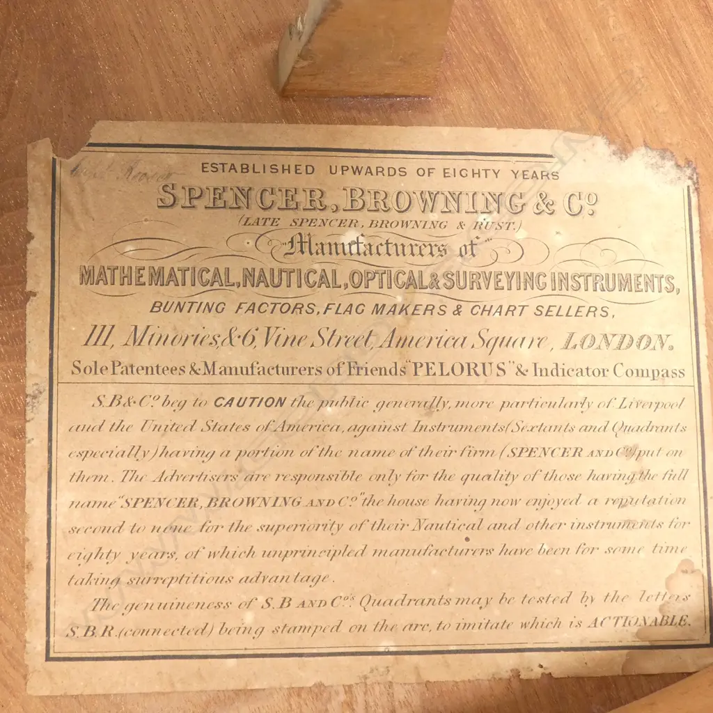 10-inch radius ebony frame and limb octant Image 1++