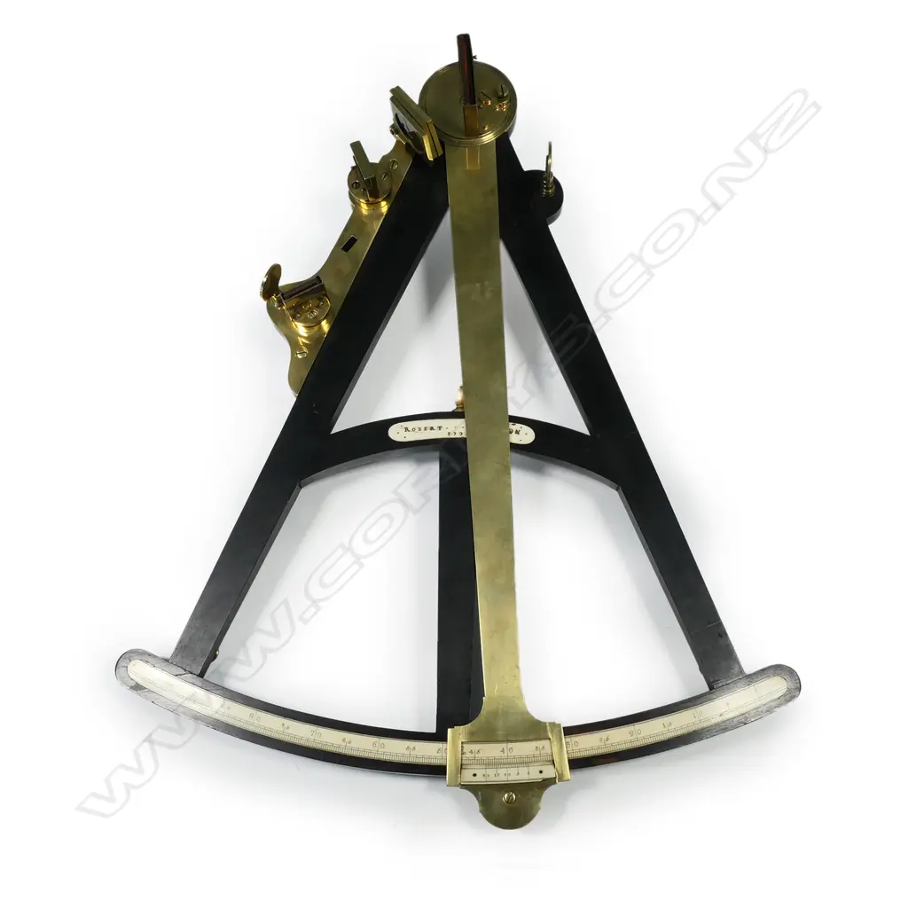 16-inch radius ebony frame and limb octant by Spencer Browning & Rust Image 1++