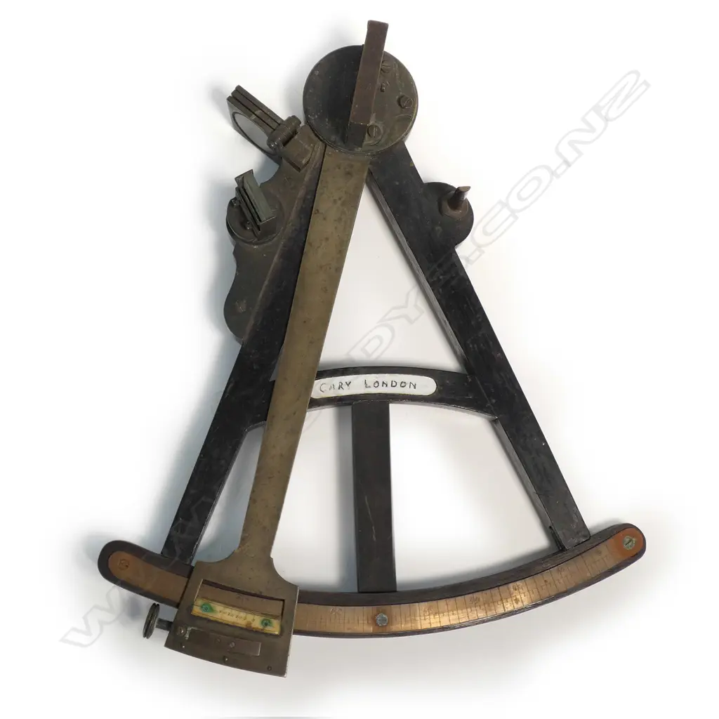 10-inch radius ebony frame and limb octant Image 1++